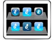 Pen blue app icons.