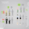 Demographic infographics. People icons in a different styles.