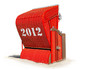 Foto: Strandkorb rot freigestellt 2012 Strandkorb rot freigestellt 2012