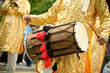 musician playing a tradition asian dhol drum musician playing a tradition asian dhol drum