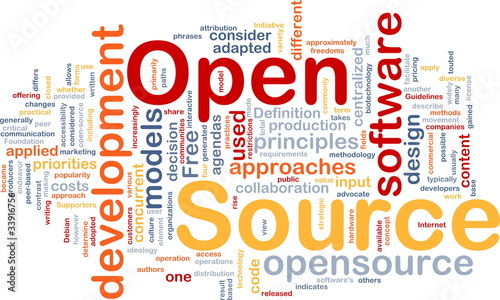 Illustration: Open source background concept Open source background concept