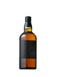 Full whiskey bottle isolated on white background