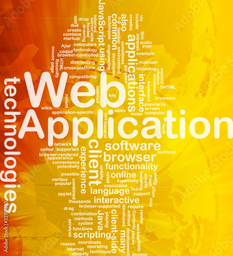 Illustration: Web application background concept Web application background concept