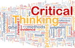 Critical thinking background concept