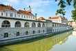 River in Ljubljana from Dragon Bridge, Slovenia