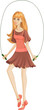 A girl jumping a rope