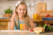 girl with orange juice