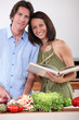 portrait of a couple cooking