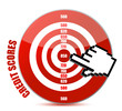 credit report score card target illustration design