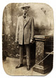 Vintage Man in Checked Suit