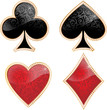 Playing card decorated with brilliants and texture.