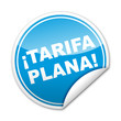 Pegatina ¡TARIFA PLANA! con reborde