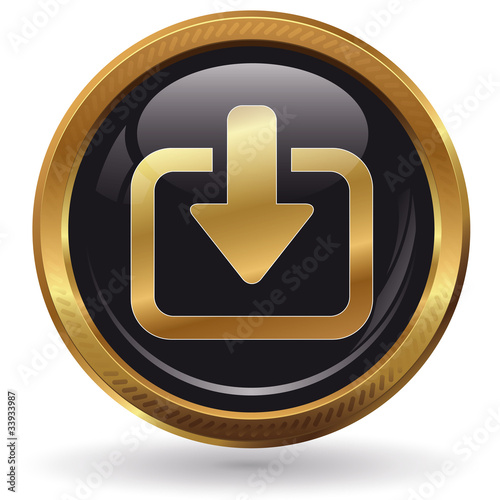 Illustration: Download - Button gold Download - Button gold