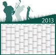 Golf, kalender, Jahresplaner,  2013