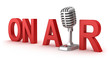 On Air word and microphone concept