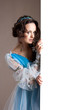 Photo: History of fashion design - woman in 16th century style dress History of fashion design - woman in 16th century style dress