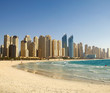 Foto: Beach in Dubai. Panoramic view. Beach in Dubai. Panoramic view.