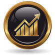 Erfolg - Diagramm - Button gold