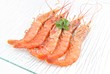 Plato con gambas