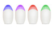 Four blank cosmetics bottles Four blank cosmetics bottles