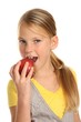 Beautiful Preteen Eating Red Apple Beautiful Preteen Eating Red Apple
