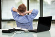 Employee resting on his workplace