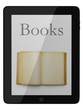 Generic Tablet Computer and book - Digital Library Concept Generic Tablet Computer and book - Digital Library Concept