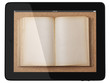 Generic Tablet Computer and book - Digital Library Concept Generic Tablet Computer and book - Digital Library Concept