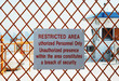 A security sign outside a restricted area