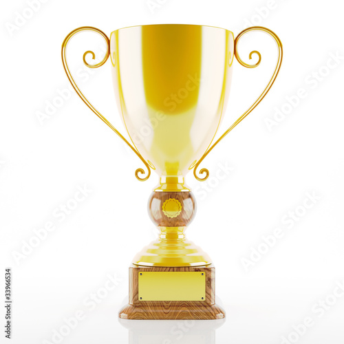 Illustration: trophy in gold trophy in gold