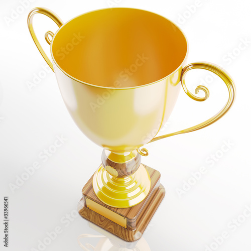 Illustration: trophy in gold trophy in gold