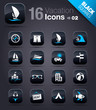 Black Squares - Vacation icons Black Squares - Vacation icons