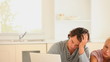Sad couple checking at  their account