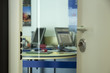 Open door in office