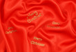 Red Satin Merry Christmas Background