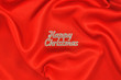 Red Satin Happy Christmas Background