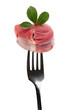 fork with meat
