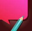 back to school - speech bubble with pencil icon back to school - speech bubble with pencil icon