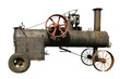 part of old steam tractor on a white background part of old steam tractor on a white background