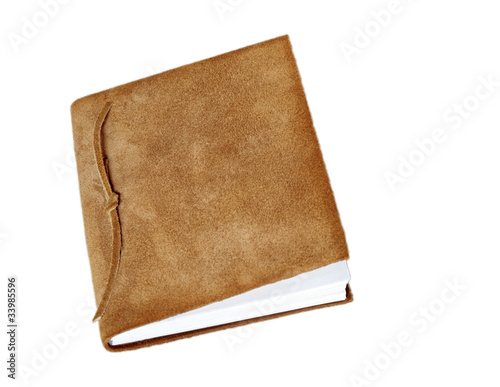Photo: Suede Book Isolated on White Suede Book Isolated on White