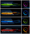Vector set of high-tech progress indicators