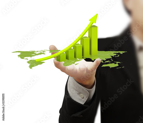 Photo: hand business graph hand business graph