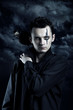 Spooky man with crow