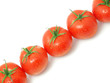 Red tomatoes on the white background