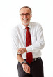 Senior business man roll up his sleeves