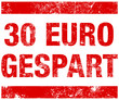 Stempel "30 EURO GESPART" Rot
