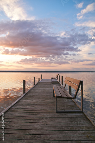 Foto: Steg am Steinhuder Meer, Abendruhe, romantisch, Landschaft Steg am Steinhuder Meer, Abendruhe, romantisch, Landschaft