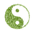 Floral yin yang symbol, natural harmonies icon Floral yin yang symbol, natural harmonies icon