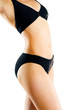 Perfect female body on black swimsuit Perfect female body on black swimsuit