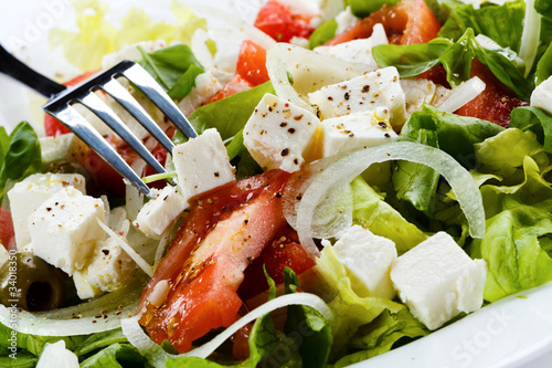 Photo: Vegetable salad with cheese Vegetable salad with cheese